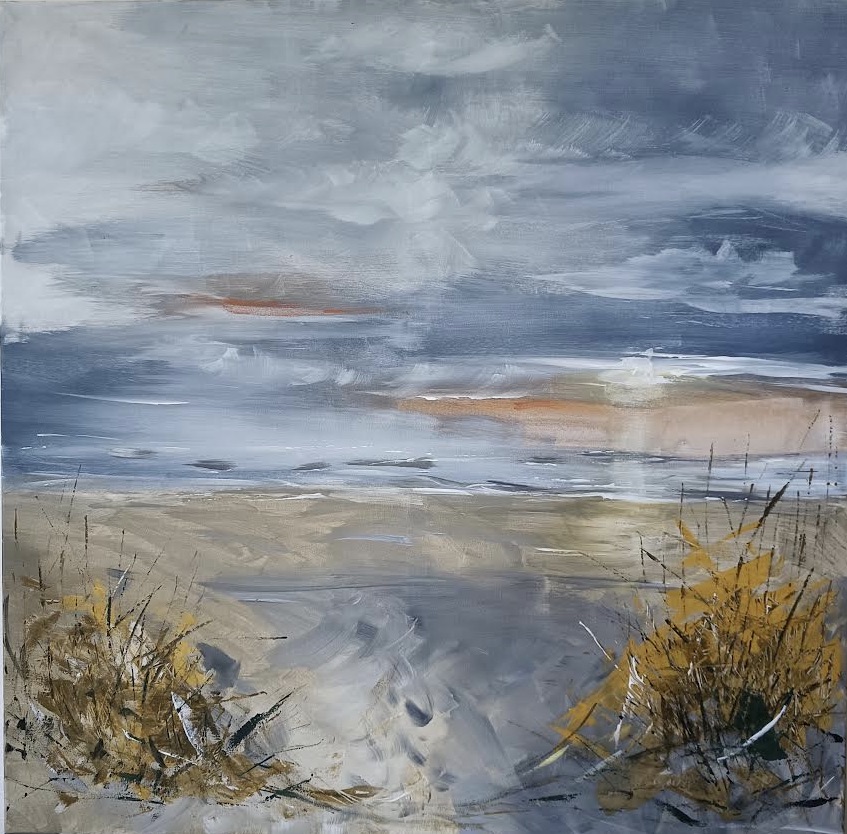 Kesäyö Yyterissä (100x100) (Teos saanut uuden kodin)